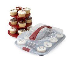 Good Cook 12 Cupcake Covered Pan Take Bake and Serve