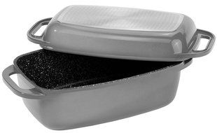 STONELINE Roaster With Die-Cast Aluminum Lid, 40 x 22 cm, Anthracite