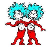 Dr Seuss Thing 1 Thing 2 Edible Image Photo Cake Topper Sheet Birthday Party Baby Shower - 1/4 Sheet - 78189 by...