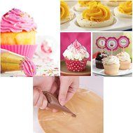 Fashionclubs Plastic Disposable Icing Piping Pastry Bags Cake Decorating Tools Pack of 100