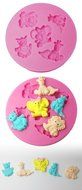 FOUR-C Sugar Mold Animals Cake Embossing Mould Color Pink N2