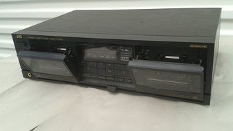 JVC TD-W444 Recordable Stereo Double Cassette Tape Deck Complete with Audio Vido Cables and Digital PDF Service... N9