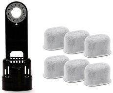 6 Pack Replacement Charcoal Water filter Cartridges with Starter Kit Combo for Keurig K-cup 1.0 Coffee Brewing...