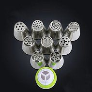 Y&amp;XL&amp;H Stainless Steel Tulip Nozzle Rose Flower Russian Piping Tips Nozzles Decoration for Cake DIY Icing Piping...