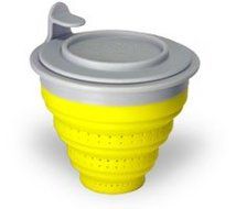 The TeaSpot Tuffy Steeper Silicone Loose Tea Filter Infuser Lemon Yellow N3