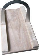 Bread Slicer Hickory Elite, Brushed Stainless Steel Guide and Hickory Wood Bread Board (5 Inch Loaf) N4