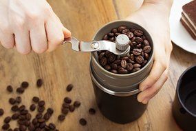 Infinite Coffee's Grind and Brew Master - Manual Coffee Grinder and Bonus Portable Coffee Brewer - Unique Manual... N5