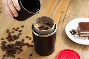 Infinite Coffee's Grind and Brew Master - Manual Coffee Grinder and Bonus Portable Coffee Brewer - Unique Manual... N6