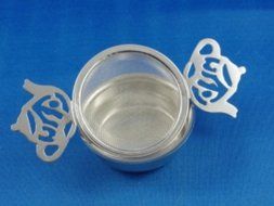 Lana's The Little House 6.3" Wide Tea Strainer with Drip Bowl