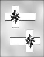 CK Products 5" Cross W /Flower Choc Mold