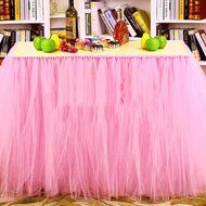 ILOVEDECOR Tulle TUTU Table Skirt Tableware Wedding Party Xmas Baby Shower Birthday Decor (Blue) N19