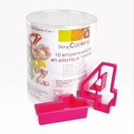 ScrapCooking Numbers Cutters, Stainless Steel, Box of 10