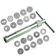 Wrisky 20 Discs Stainless Clay Sugar Fondant Craft Tool Cake Paste Extruder Sculpture N5