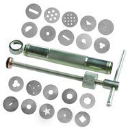 Wrisky 20 Discs Stainless Clay Sugar Fondant Craft Tool Cake Paste Extruder Sculpture N6