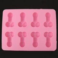 Novelty Penis Willy Dicky Silicone Chocolate Cake Jelly Mould Tray 8 Grids N4