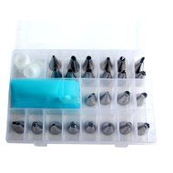 29 in 1 Piece Cake Decorating Tips Kits,Sun Cling Stainless Steel Icing Tip Set Tools Includes 2 Reusable 12in... N7