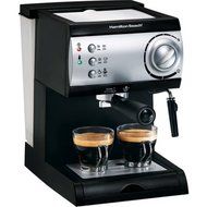 Hamilton Beach 15-Bar Italian Pump Espresso Maker, Black and Stainless N2