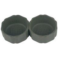 Chinese Yixing Zisha Kungfu Tea Mug Six Angle Square Cup 25cc 2 PCS Pack Green