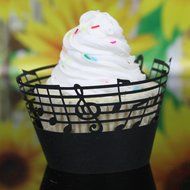 Oksale 25Pcs Christmas Lace Laser Cut Hollow Baking Cup Muffin Holder Cake Paper Case Wraps Cupcake Wrapper for... N10