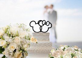 Mickey and Minnie Inspired Wedding Cake Topper