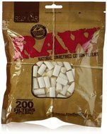 5 x 200 RAW Natural Unrefined Cotton REGULAR size Filters - total 1000 filters