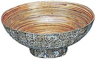 ORGBH Egg Shell Bamboo Round Bowl, Large