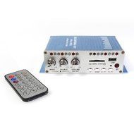RioRand&reg;2*20W USB SD DVD MP3 Player HIFI Car Power Amplifier With Remote Controller Blue N4
