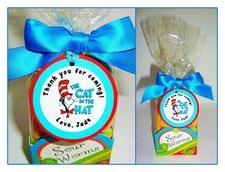 30 Dr Seuss The Cat in the Hat personalized gift tags birthday party favors Party Supplies Best Selling Prod