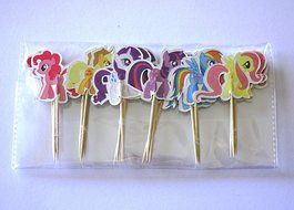 24 My Little Pony Cupcake Toppers Picks - Red Fox Tail
