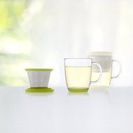 Emoi 12oz Teapot, Pyrex Glass Brewing Tea Cup, Tea Infuser Mug, Loose Leaf Flower Tea Maker w/ Strainer, Food... N5