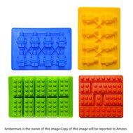 Ambermars Building Bricks and Minifigure Ice Cube Tray or Candy Mold,chocolate Molds,silicone Baking Molds, Premium... N3