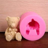 Lovely 3D Teddy Bear Silicone Mold Fondant Chocolate Soap Mould N8