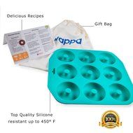 Large Donut Pan &ndash; Non-stick Silicone Donut Mold Made Of Heavy Duty, Heat Resistant Material To Bake 9 Full Size... N11