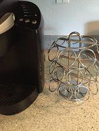K-Cup Carousel, Hold 27 Coffee or Tea K-Cup Pods. By Lily's Home (Chrome) N2