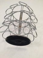 K-Cup Carousel, Hold 27 Coffee or Tea K-Cup Pods. By Lily's Home (Chrome) N3