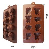 Luckygirls Different Shaped Silicone Non Stick Jelly Candy Baking Mould for Chocolate Candy-Cartoons, Characters... N19