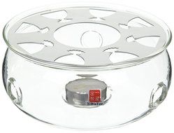 FantasticTea Crystal Clear Glass Teapot Warmer - Large (Diameter 6", Height 3")