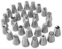 Wiltson Russian Style Stainless Steel Piping Pastry Tips-Made Of Food Grade 304 Stainless Steel- 34 Piece Set... N3