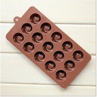 Y&amp;XL&amp;H 15 Hole Vortex Rose Shape Cake Ice Jelly Chocolate Molds,Silicone 21.7&iexcl;&Aacute;10.8&iexcl;&Aacute;1.7 CM(8.5&iexcl;&Aacute;4.3&iexcl;&Aacute;0.7 ICNH)