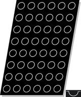 Flexipan Hemisphere 0.67 Oz, 42mm Dia x 21mm Deep (1-5/8" Dia x 3/4" Deep), 48 Cavities