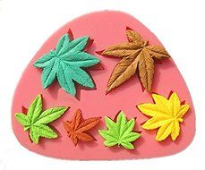 Marijuana Maple Leaves Silicone Mold for fondant, gum paste, chocolate