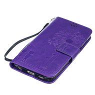 Galaxy S6 Case, Urvoix Credit Card Holder Leather Cover Embossed Romantic Dandelion Folio Case for Samsung Galaxy... N2