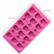 Witkey 15 Cavity Cute Cat Shape Non Stick Silicone Molds Fondant Chocolate Molds Candy Molds Baking Cookie Moulds... N3