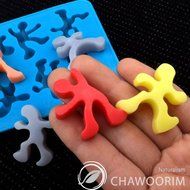 Dancing People Silicone Molds Chocolate Candy Ice Cube Tray Baking Mold N4