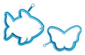 Silikomart Pratika Collection 2-Piece Egg and Pancake Mold Shape Set, Fish and Butterfly N2