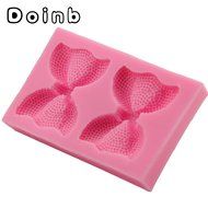 Doinb Jewel Butterfly Knot Bowknot Fondant Silicone Molds Outer Size 9.5x6x1.5CM GJM-1773 FDA N33