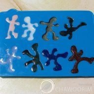 Dancing People Silicone Molds Chocolate Candy Ice Cube Tray Baking Mold N6