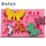 Doinb Jewel Butterfly Knot Bowknot Fondant Silicone Molds Outer Size 9.5x6x1.5CM GJM-1773 FDA N38