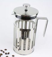 Cafe'Liberte' French Coffee/Tea Press, Polished Stainless Steel, 34 oz N3