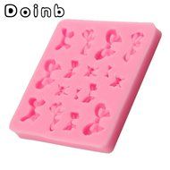 Doinb Jewel Butterfly Knot Bowknot Fondant Silicone Molds Outer Size 9.5x6x1.5CM GJM-1773 FDA N41